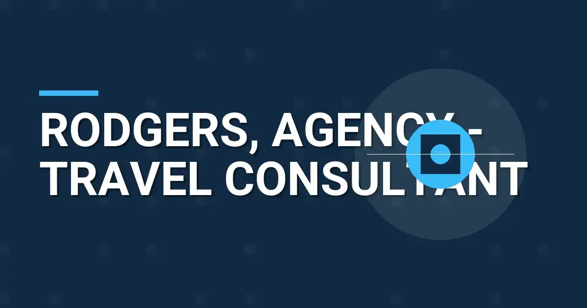 Rodgers, Agency - Travel Consultant